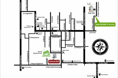 Map Ubud Printable